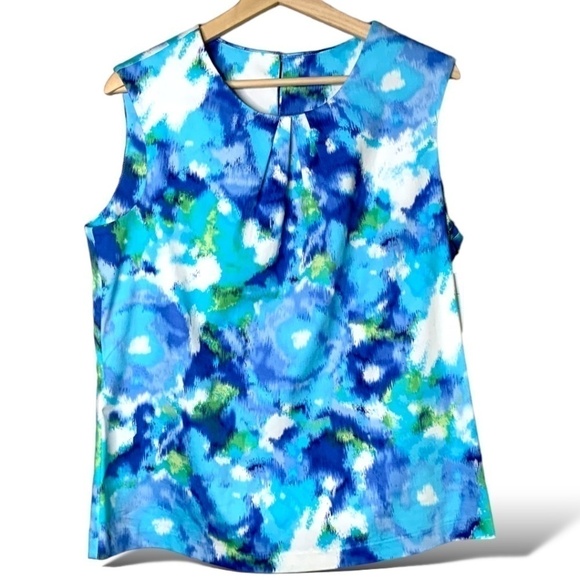Clothes by Muriel Dombret Floral Cotton Gathered Tank Top NWT US Sz 12 - Picture 1 of 10